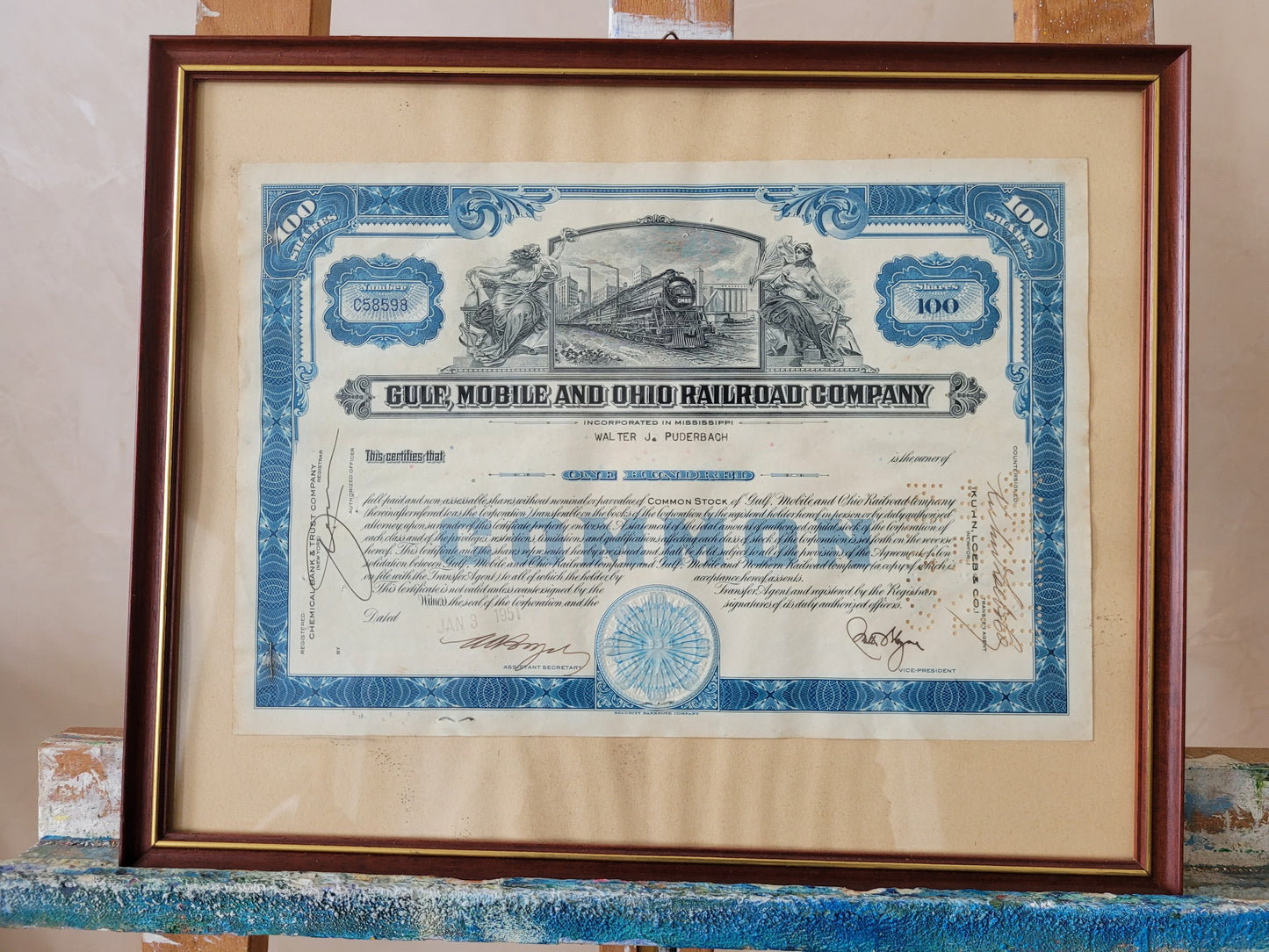 Original Aktien Gulf, Mobile and Ohio Railroad Company