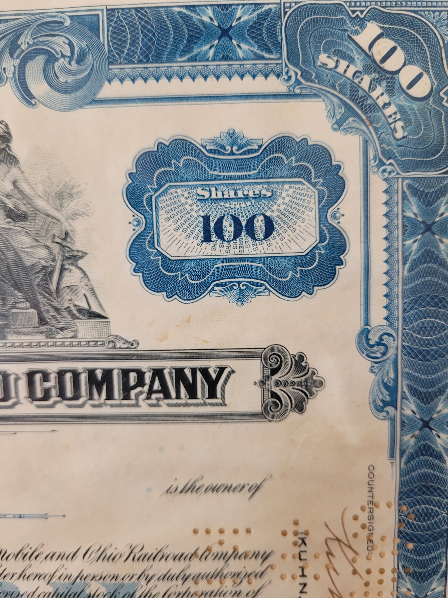 Original Aktien Gulf, Mobile and Ohio Railroad Company