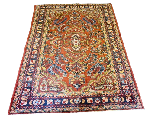 Antiker Handgeknüpfter Orientteppich - Persischer Sarough Lilian Teppich 152X113cm