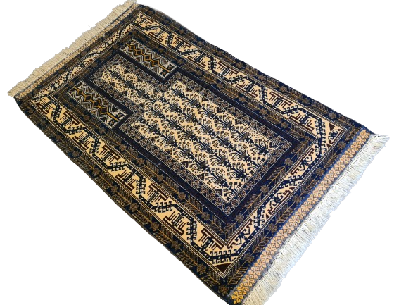 Antiker Handgeknüpfter Orientteppich - Belutsch Teppich 137X85cm