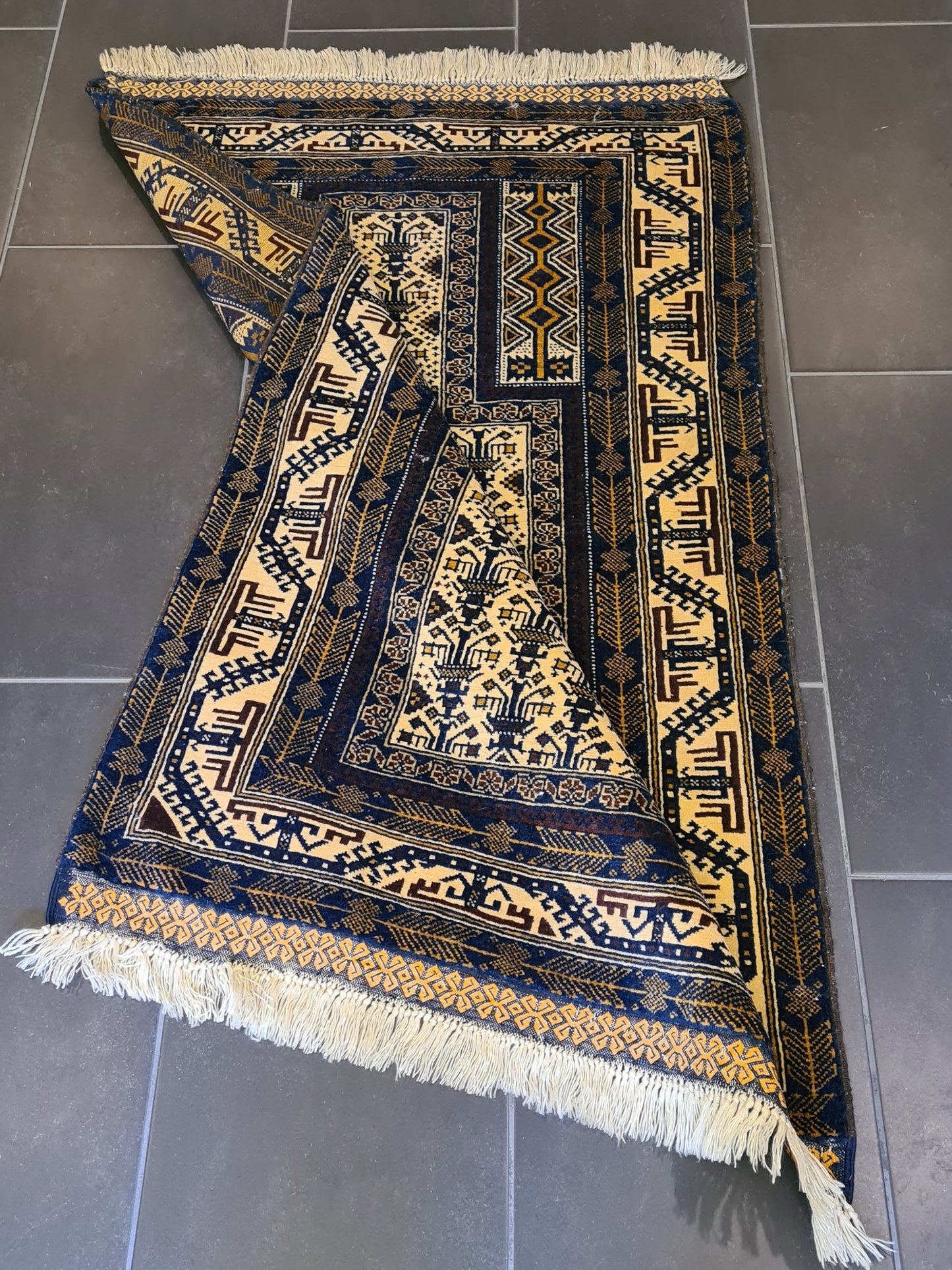 Antiker Handgeknüpfter Orientteppich - Belutsch Teppich 137X85cm