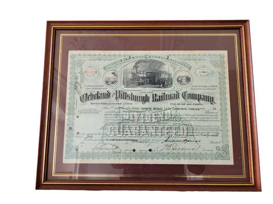 Historische Aktie Wertpapier Cleveland and Pittsburgh Railroad