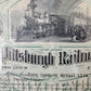 Historische Aktie Wertpapier Cleveland and Pittsburgh Railroad