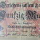 Darlehenskassenschein Fünfzig Mark Berlin 1914 Reichsschuldenverwaltung