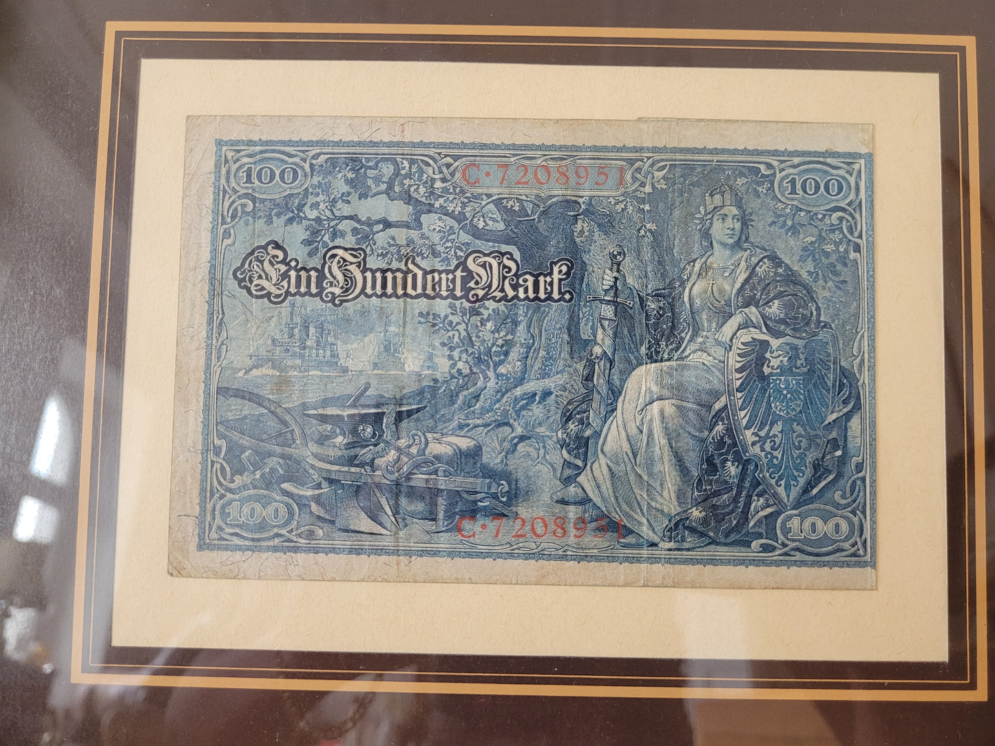 Originaler 100 Mark Geldschein aus Deutschland 1910