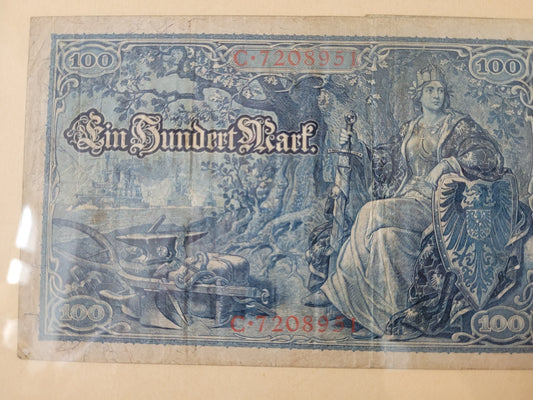 Originaler 100 Mark Geldschein aus Deutschland 1910