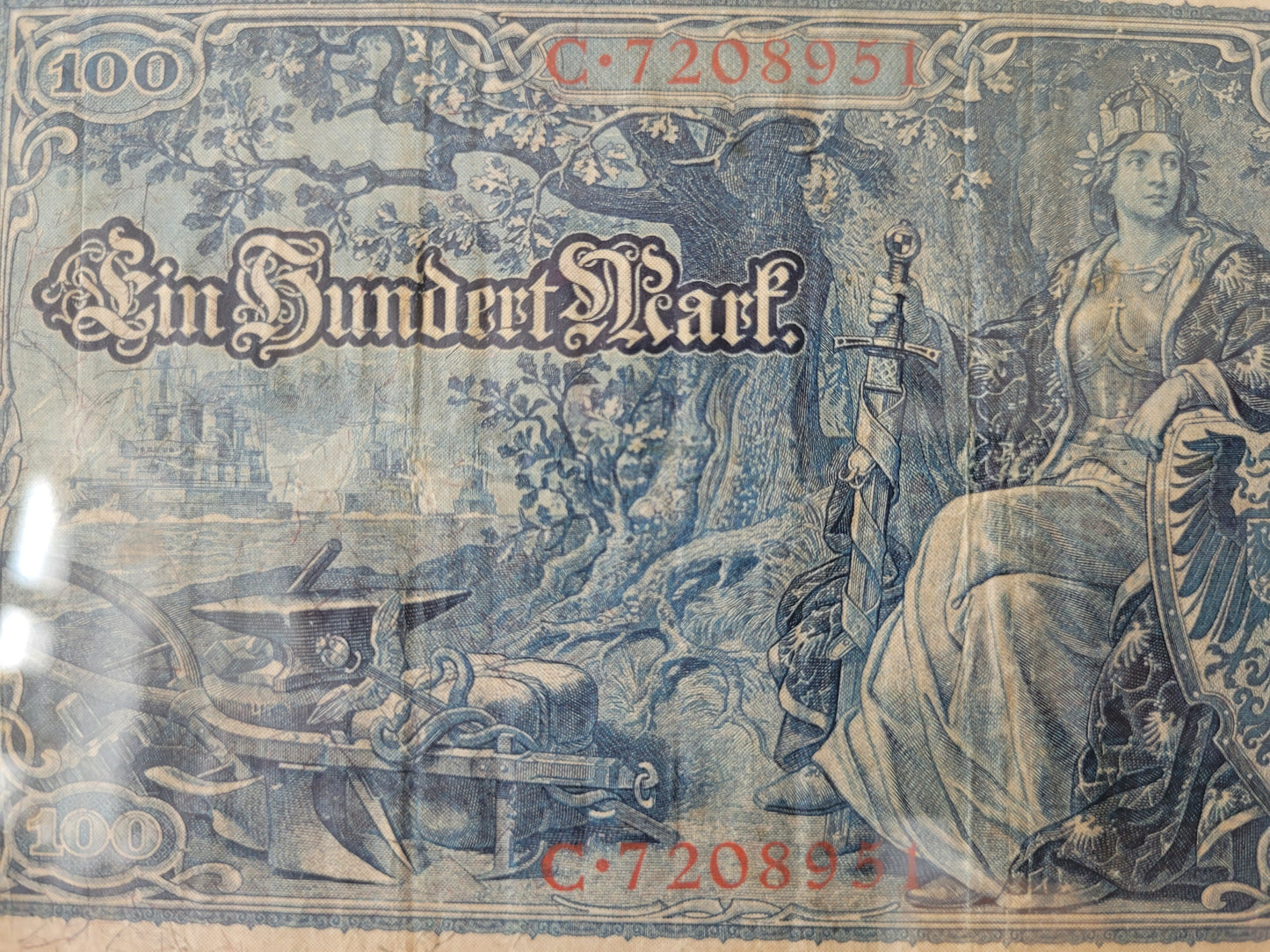 Originaler 100 Mark Geldschein aus Deutschland 1910