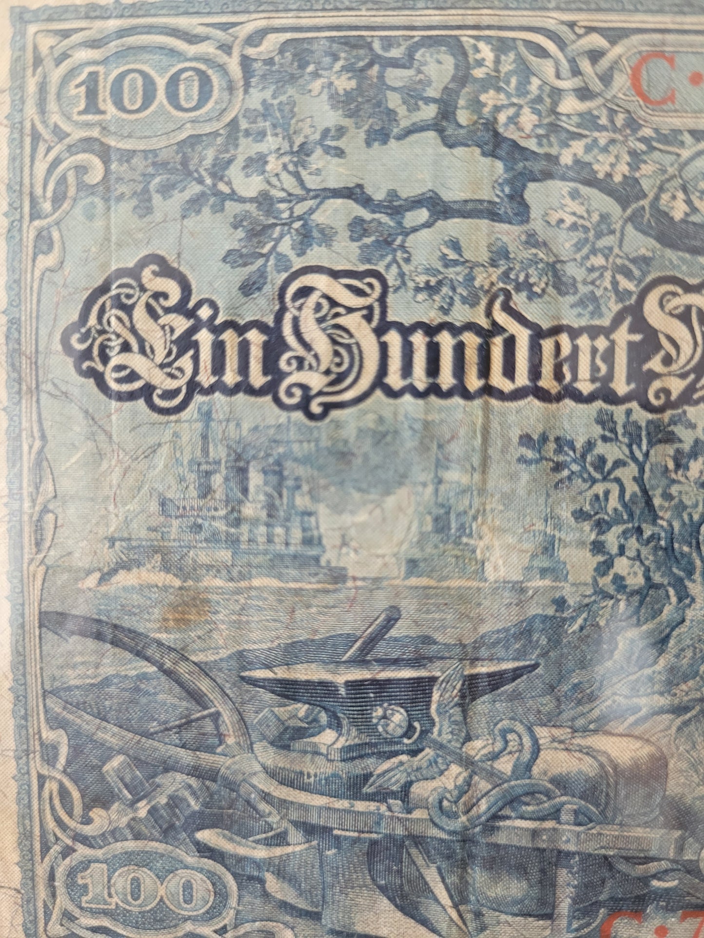 Originaler 100 Mark Geldschein aus Deutschland 1910