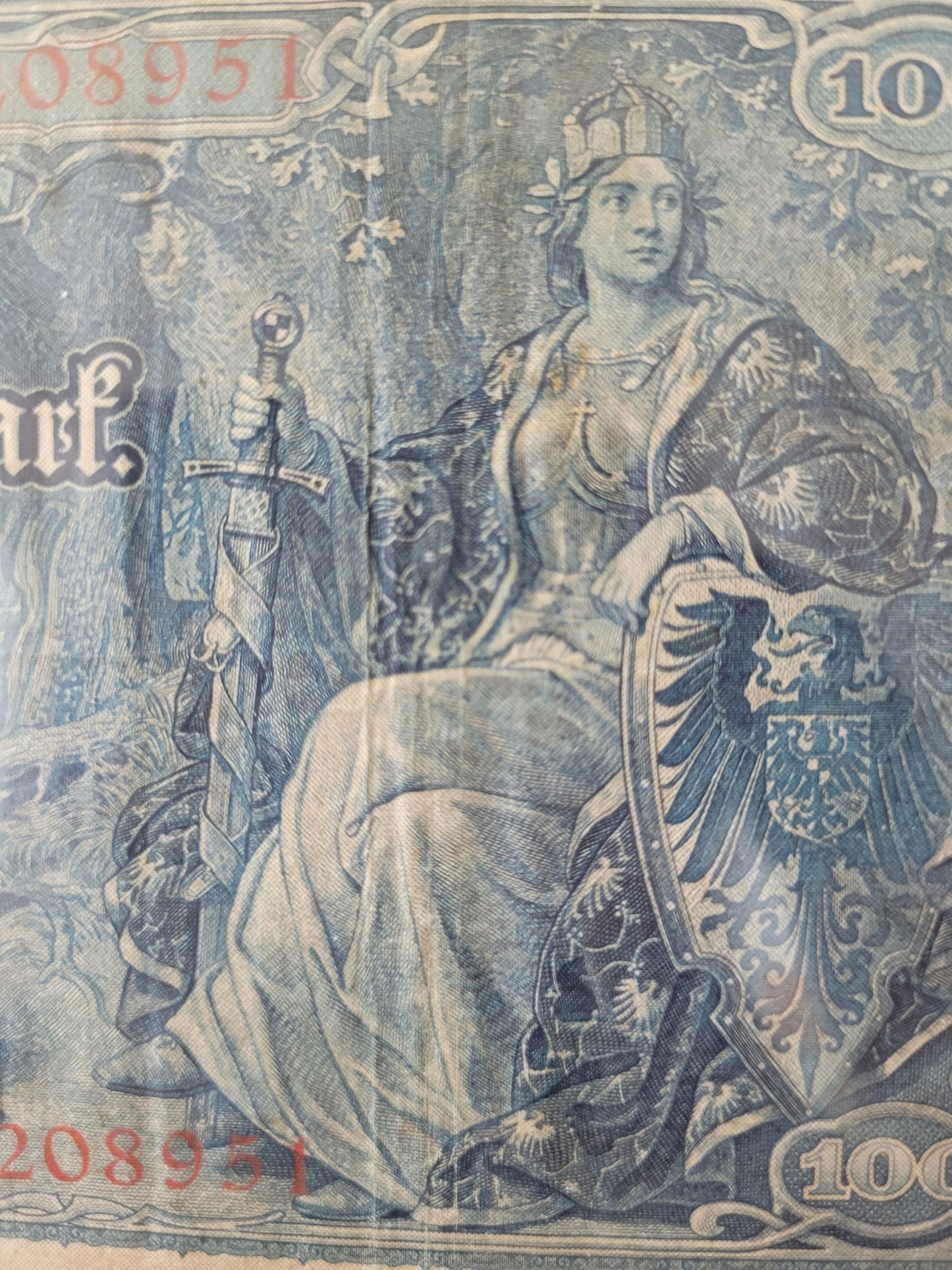 Originaler 100 Mark Geldschein aus Deutschland 1910