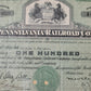 Original Aktie The Pennsylvania Railroad Company 100 Anteile 1951