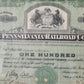 Original Aktie The Pennsylvania Railroad Company 100 Anteile 1951