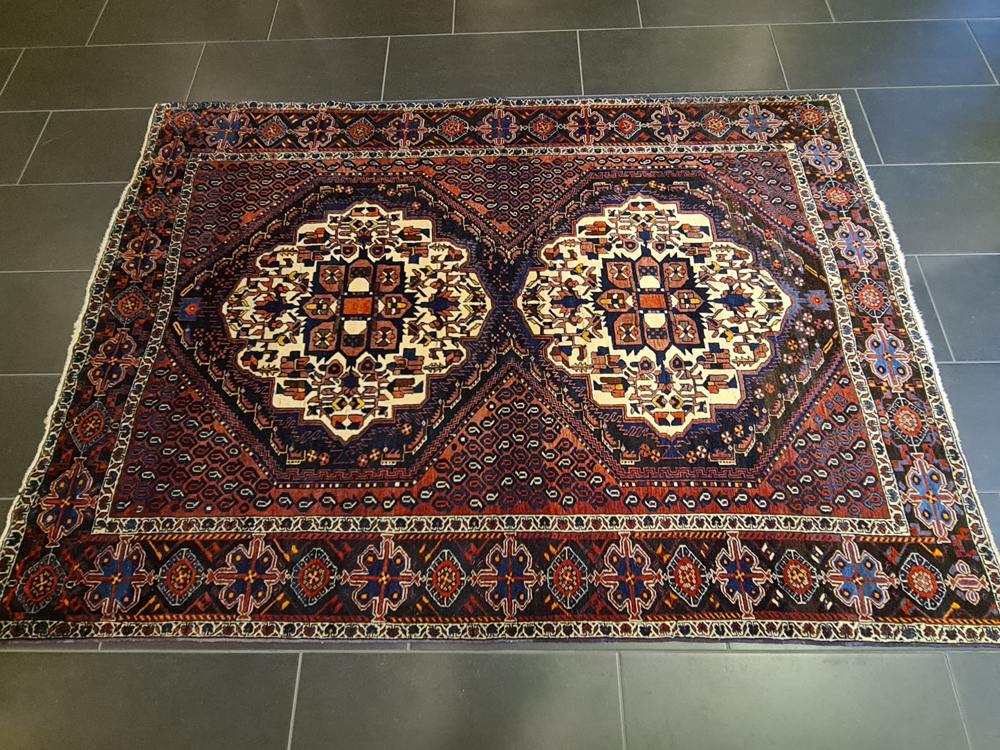 Handgeknüpfter Orientteppich Perser Teppich Afshari 202X148cm