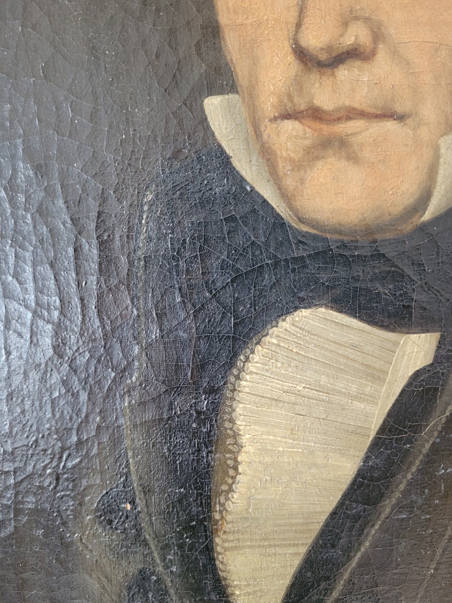 Europäische Schule (XX) Porträt Gemälde eines Mannes 45x35 cm