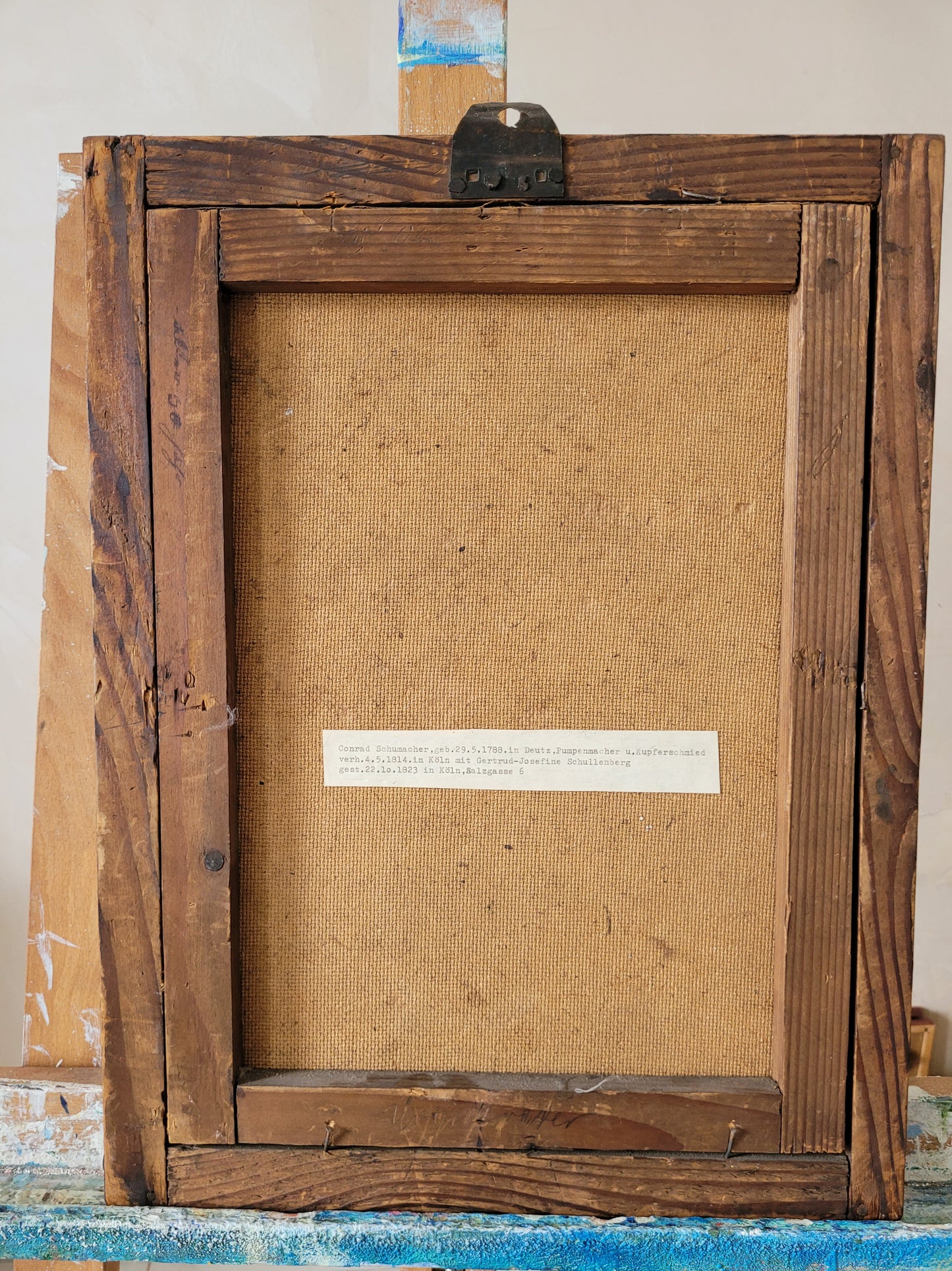 Europäische Schule (XX) Porträt Gemälde eines Mannes 45x35 cm