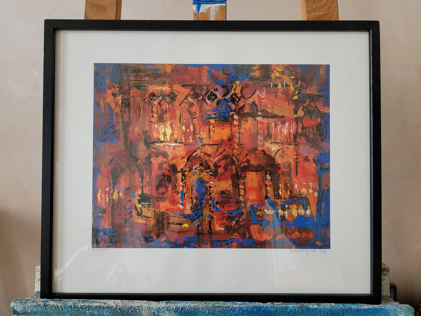 Exilkunst Abstraktes Kunstgemälde Grafik handsigniert 9/250
