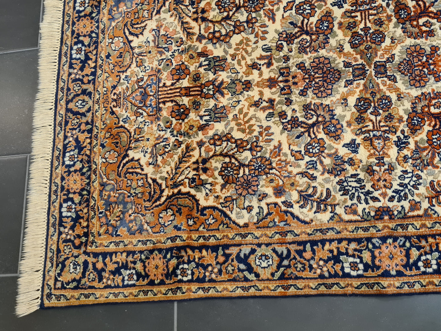 Königlicher Handgeknüpfter Orientteppich - Ghom Teppich aus Indien 162X102cm