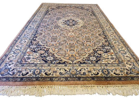 Feiner Handgeknüpfter Orientteppich - Täbris Teppich aus Kashmir 155X94cm