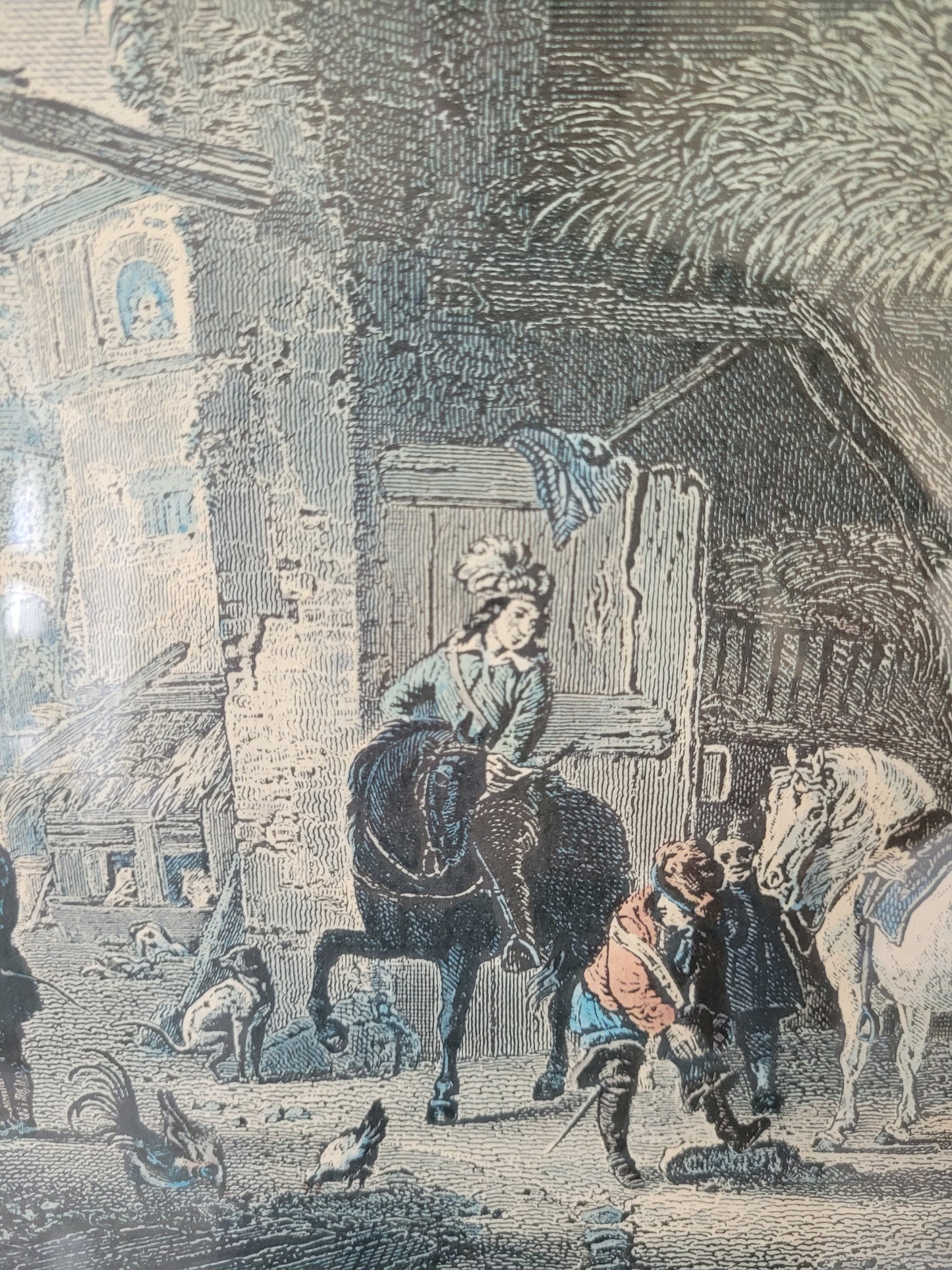 Grafik „Der Pferdestall“ Nach P.Wouwerman 50x60 cm