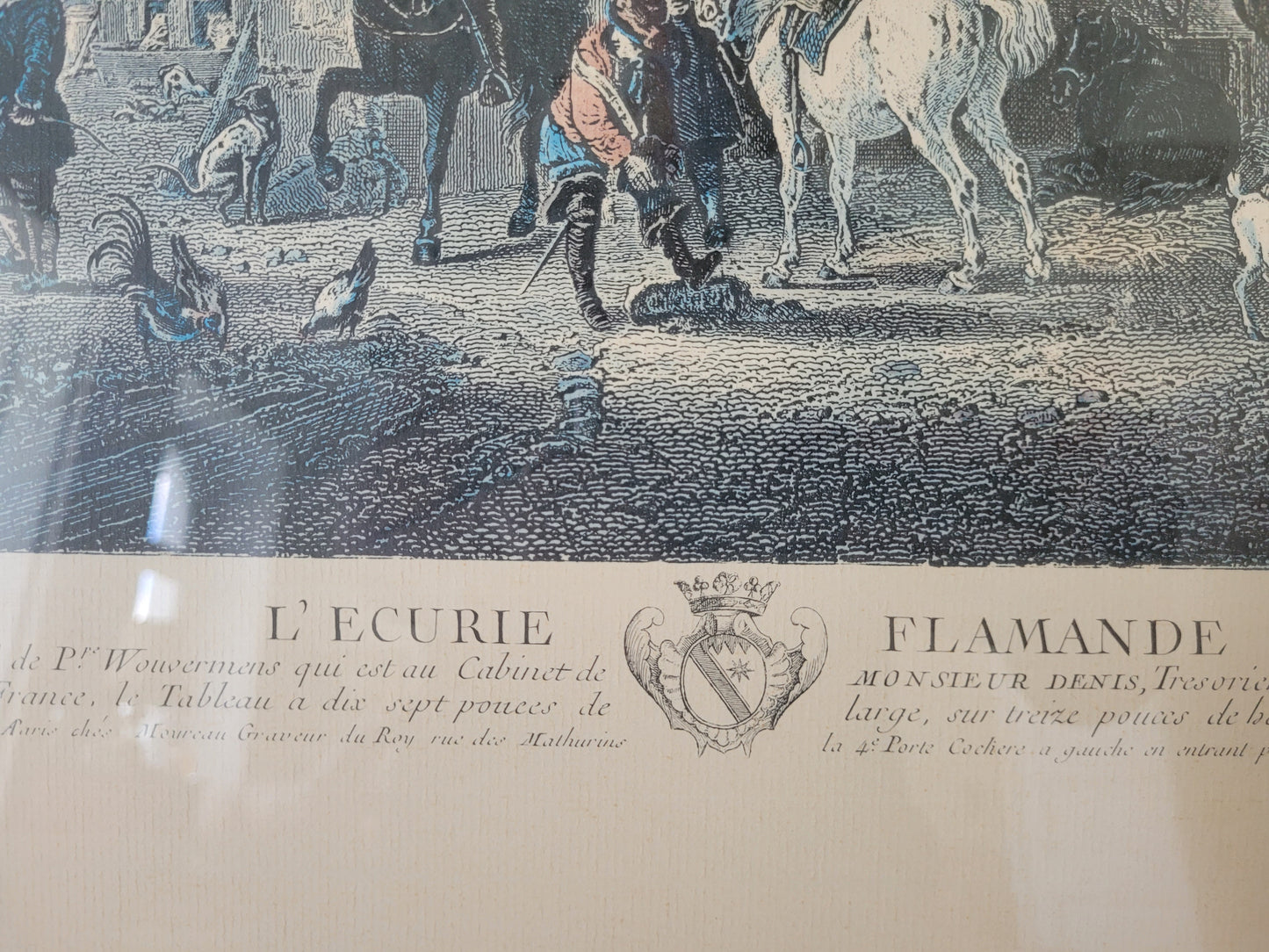 Grafik „Der Pferdestall“ Nach P.Wouwerman 50x60 cm