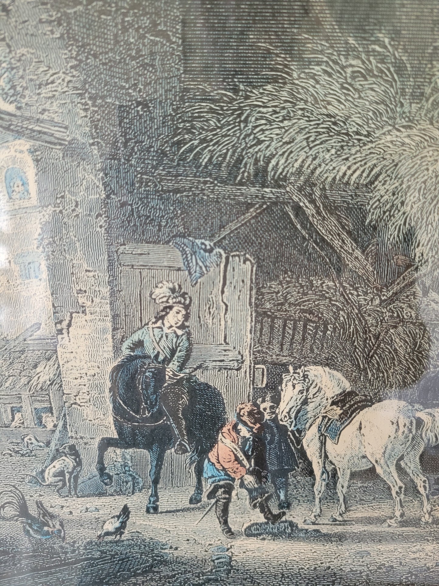 Grafik „Der Pferdestall“ Nach P.Wouwerman 50x60 cm