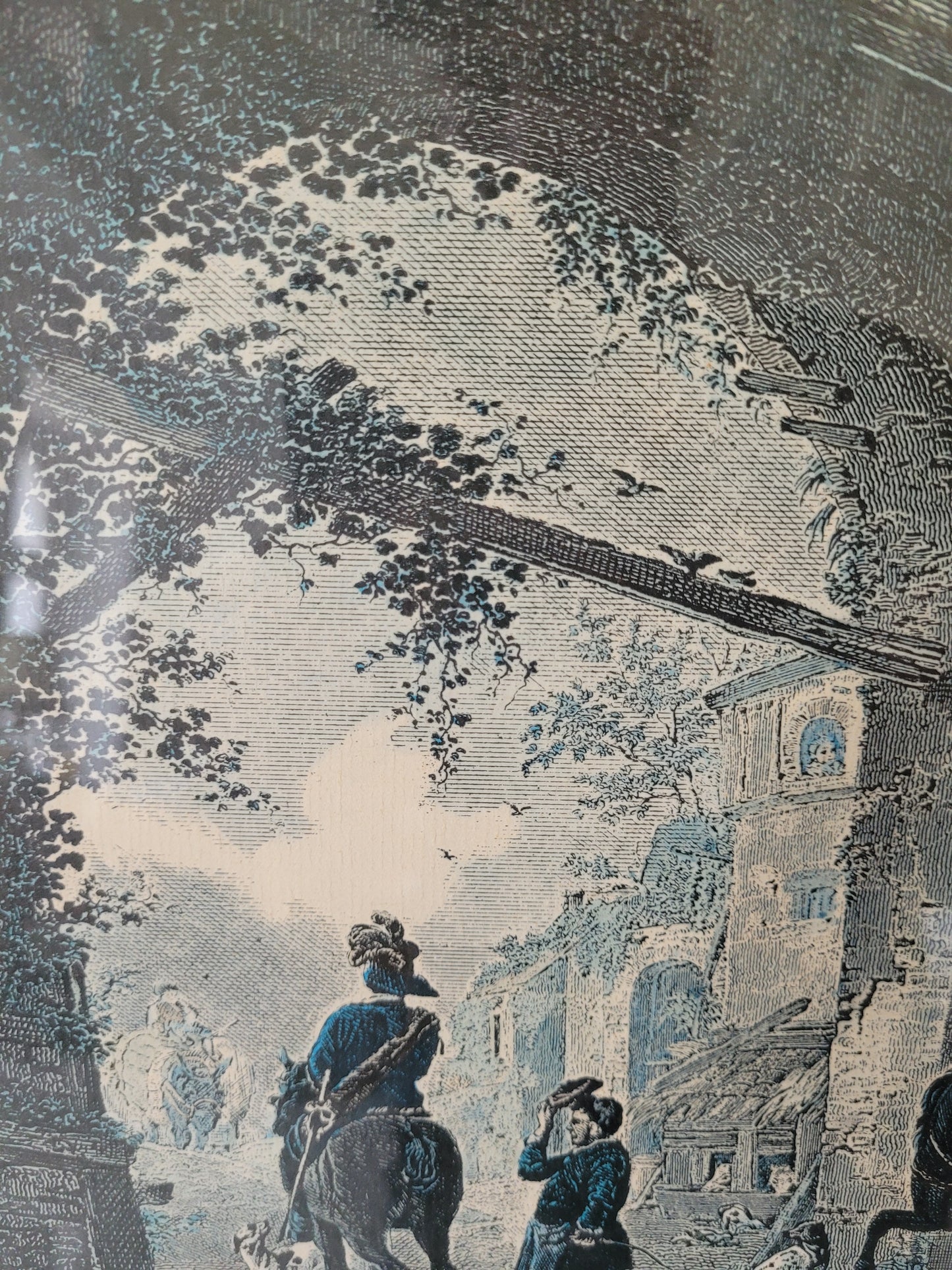 Grafik „Der Pferdestall“ Nach P.Wouwerman 50x60 cm