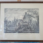 Kupferstich nach P.Wouwerman Lebendige Marktszene 50x60 cm