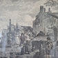Kupferstich nach P.Wouwerman Lebendige Marktszene 50x60 cm