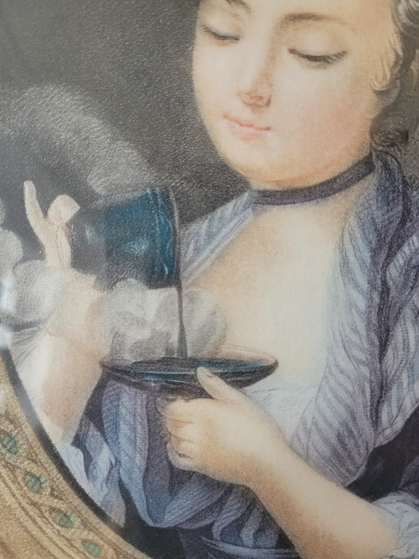 Grafik „Eine Frau, die Kaffee einschenkt“ (Louis Marin Bonnet)