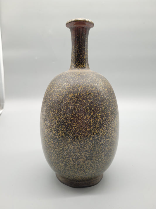 Moderne Designer Vase aus Keramik mit Goldstaub 27cm