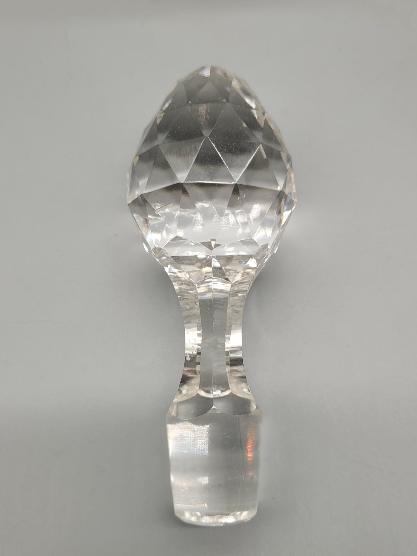 Europäische Kristall Karaffe mit 800 Silber Hals Höhe 40cm