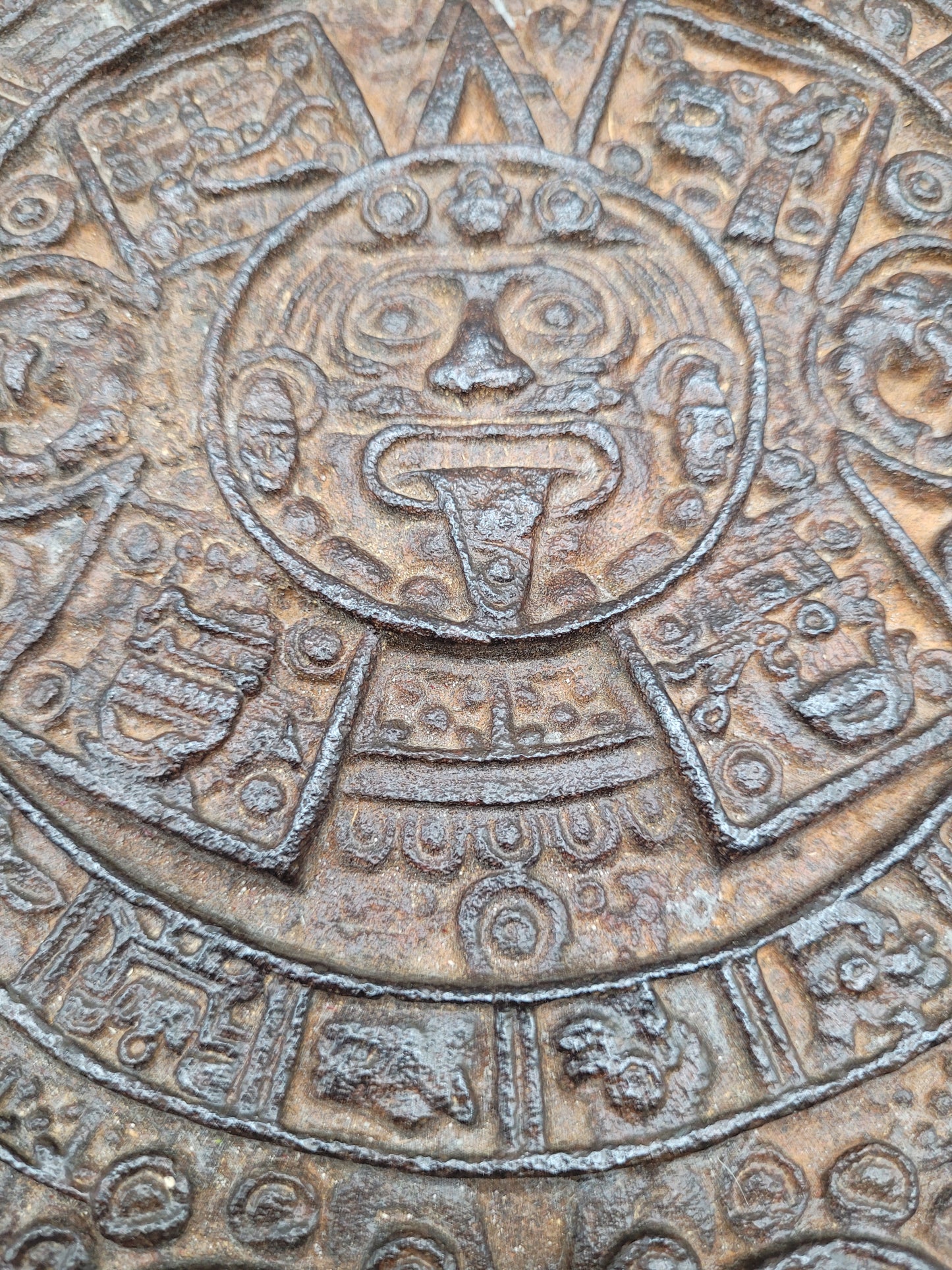 Aztekischer Maya Kalender Rundstein Wandtafel Sonnenstein Haus