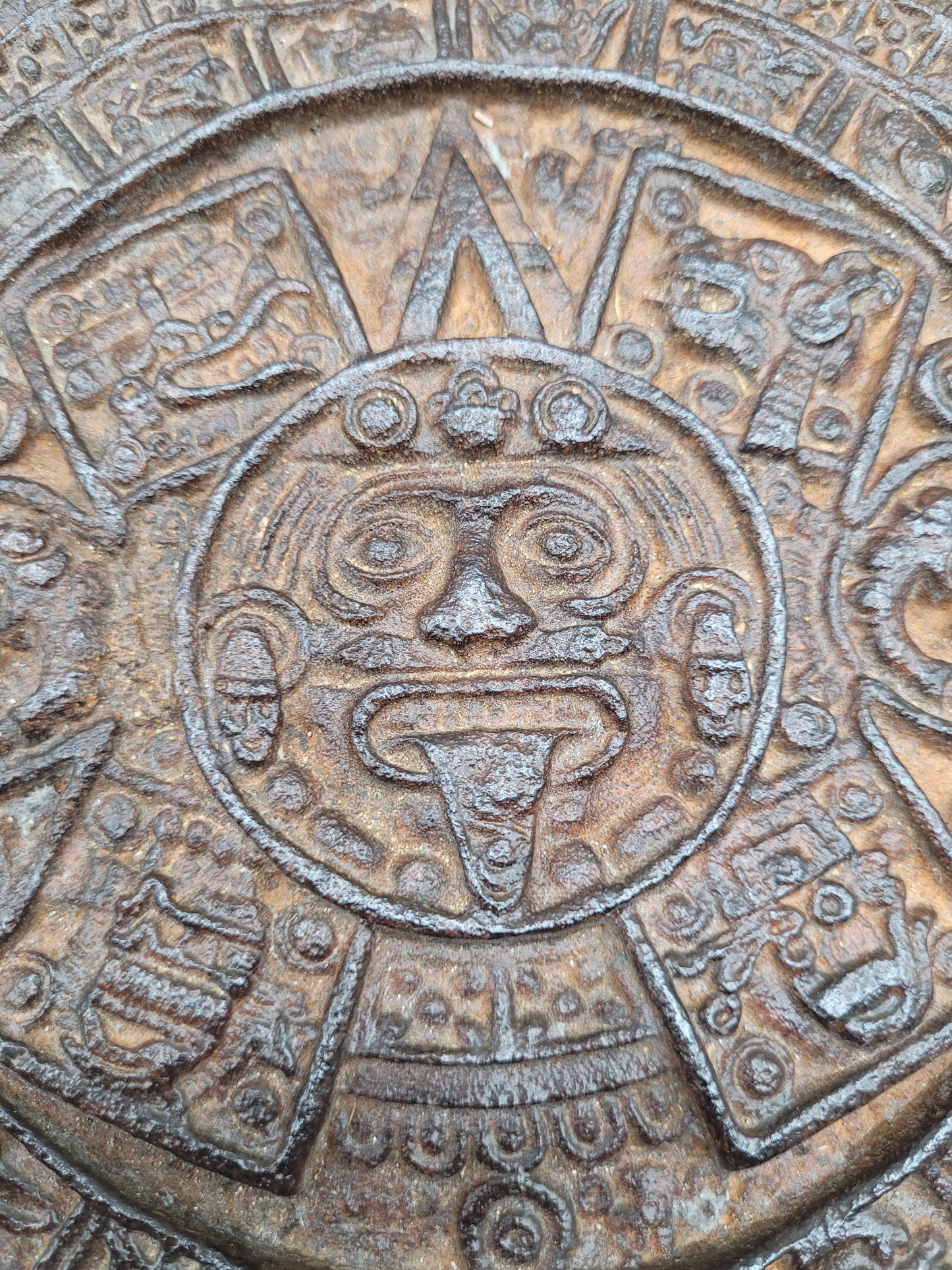 Aztekischer Maya Kalender Rundstein Wandtafel Sonnenstein Haus