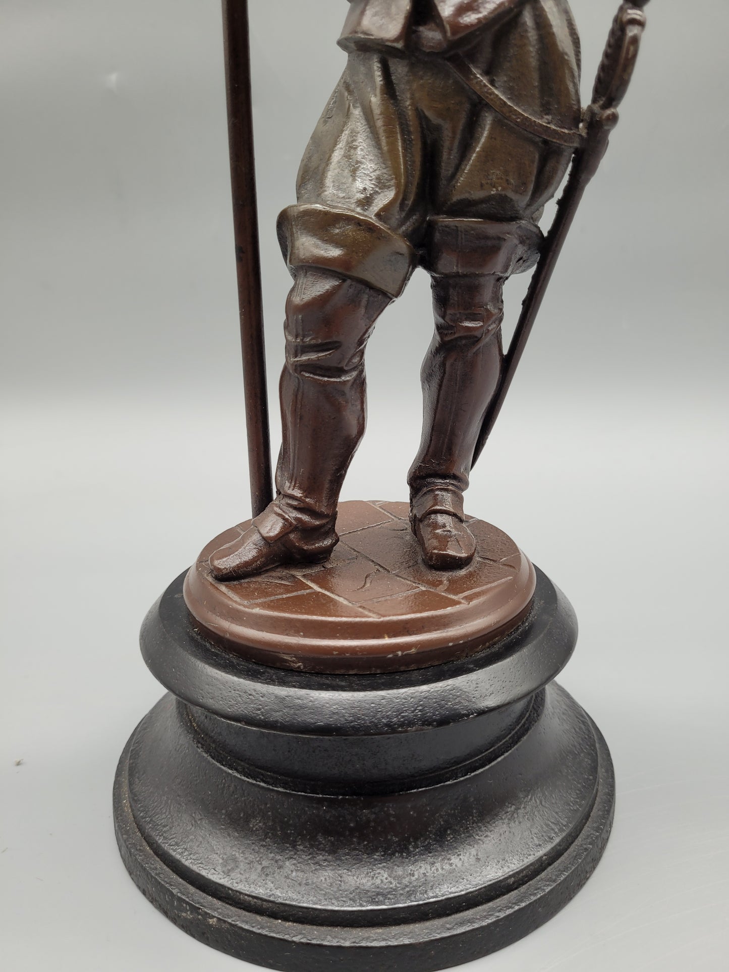 Bronze Skulptur Torwächter Landsknecht in Uniform ca. 2kg