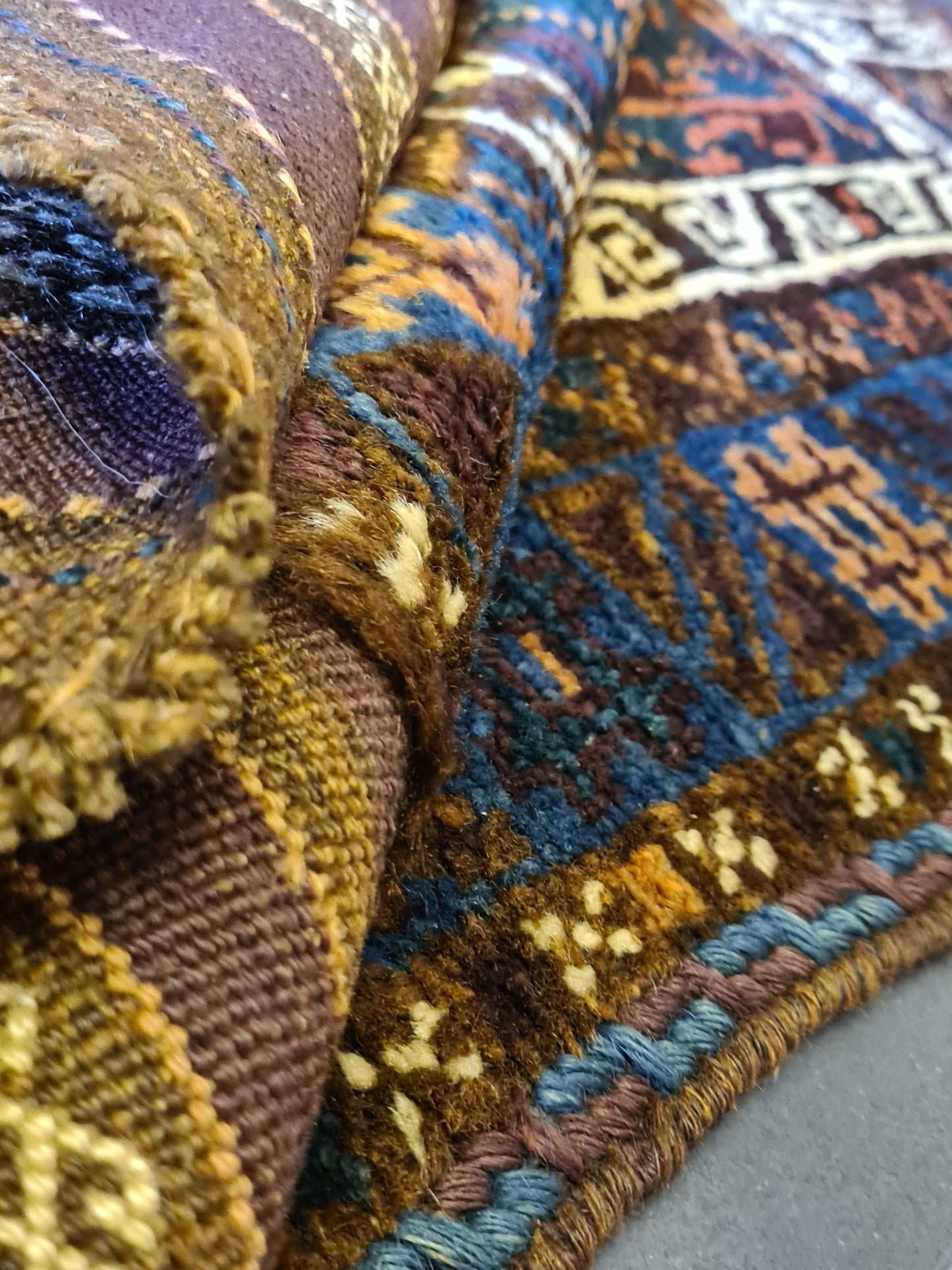 Antiker Belutsch Teppich Handgeknüpfter Orientteppich 133x86