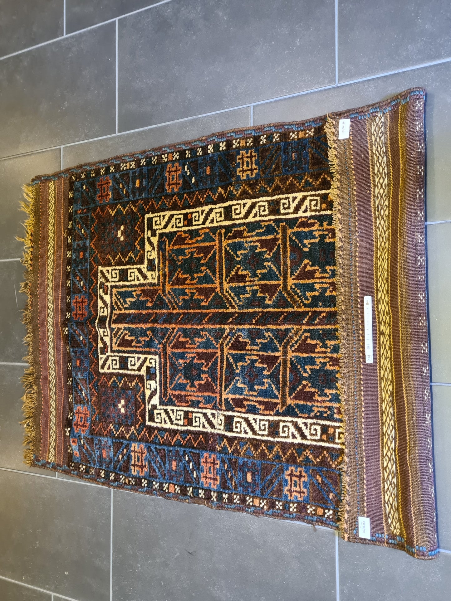 Antiker Belutsch Teppich Handgeknüpfter Orientteppich 133x86