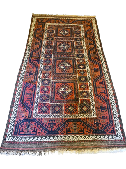 Antiker Belutsch-Teppich – Handgeknüpfter Orientteppich Sammlerstück 203x106cm