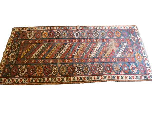 Antiker Kasak Teppich – Exquisites Sammlerstück aus dem Kaukasus 244x107cm