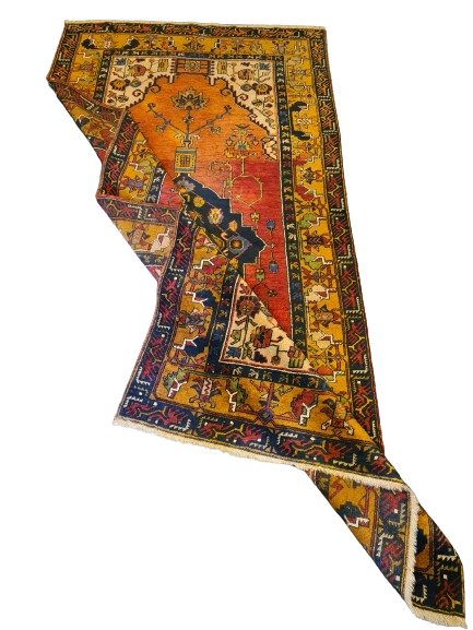 Antiker Handgeknüpfter Orientteppich aus Anatolien – Yahali Sammlerstück 240x118cm