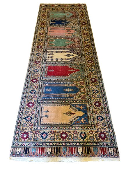 Antiker Feiner Kayseri Läufer – Handgeknüpfter Orientteppich aus der Türkei 278x100cm