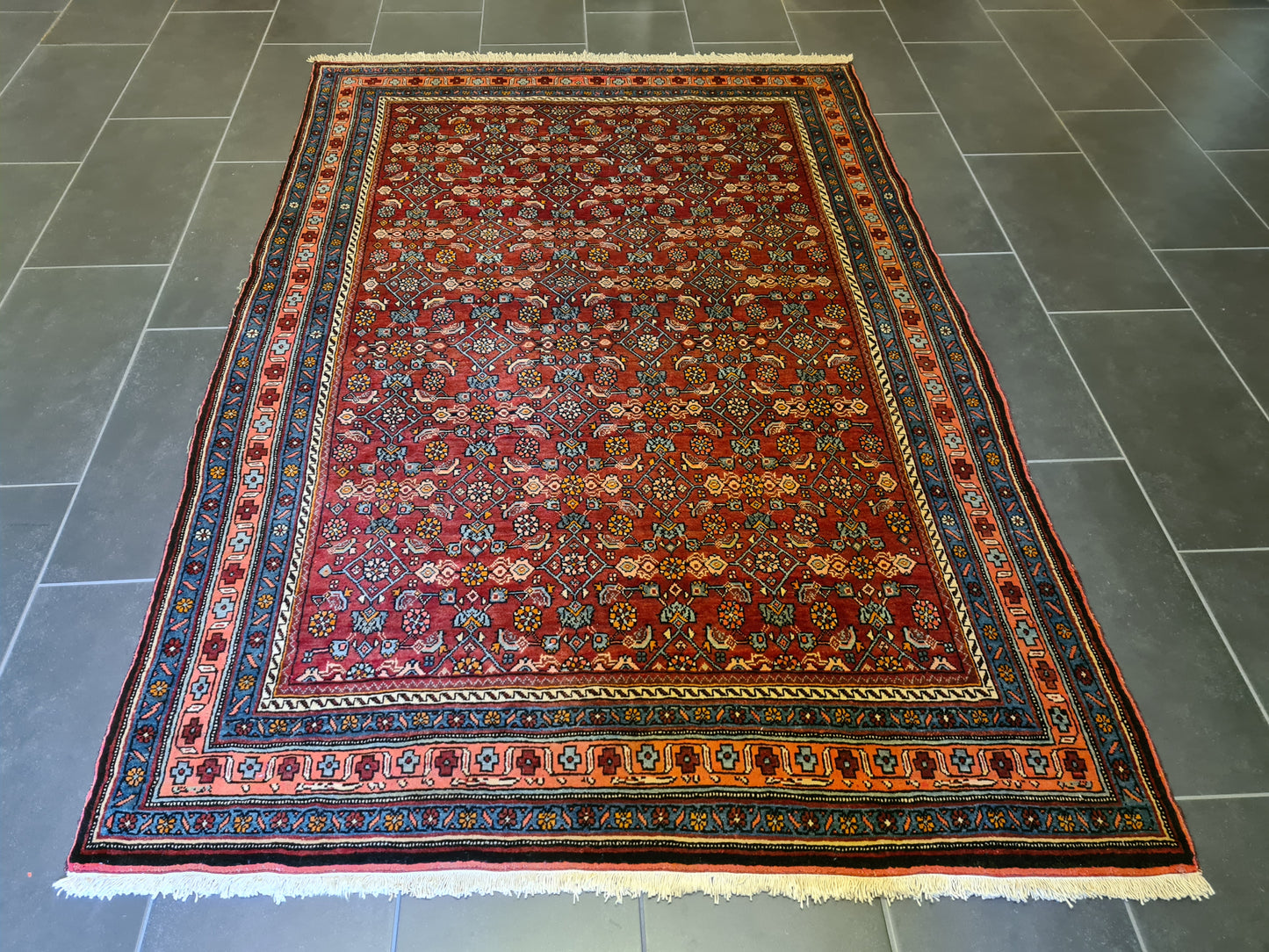Antiker Persischer Malaya Teppich – Handgeknüpftes Sammlerstück 217x145cm