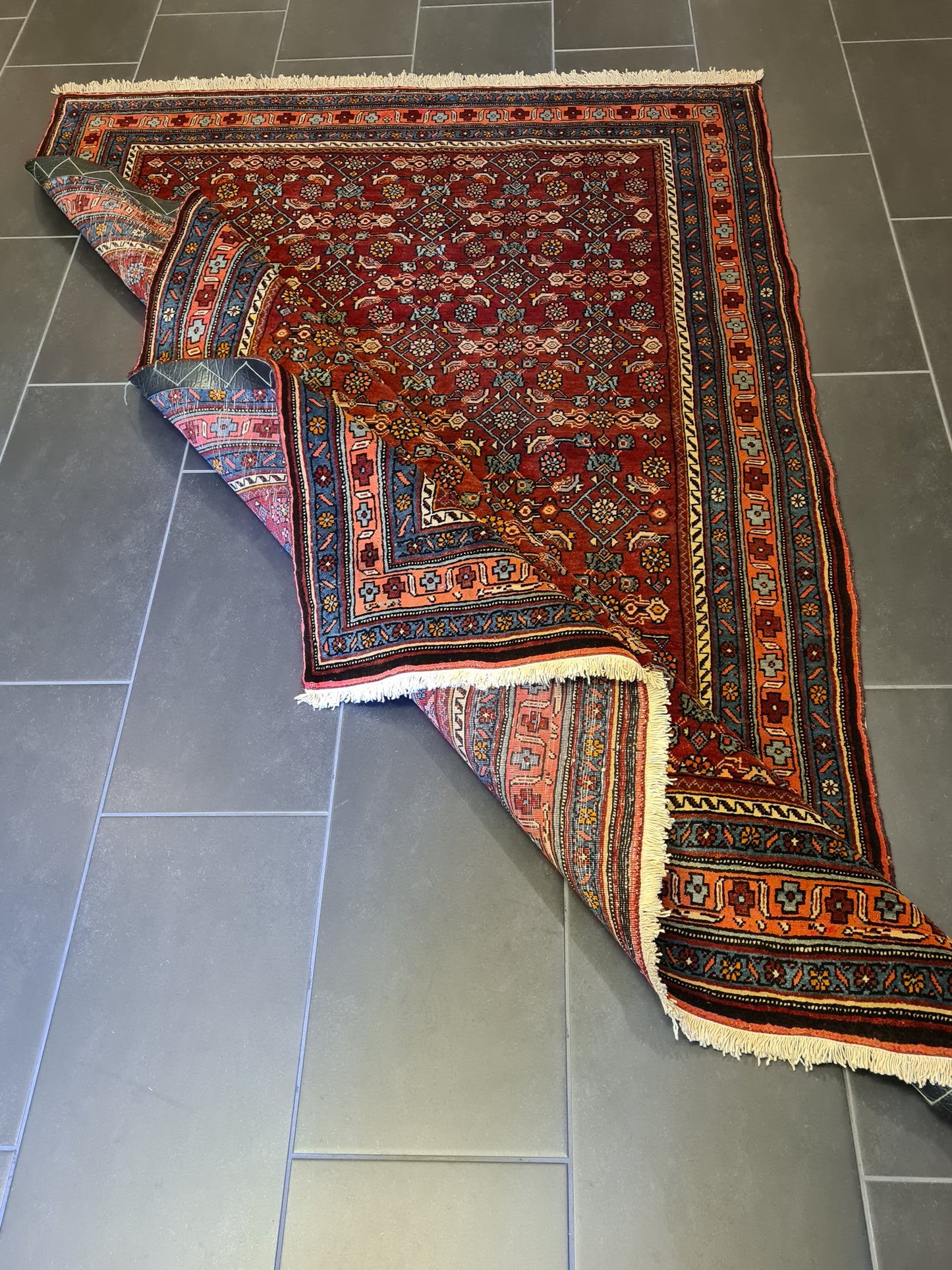 Antiker Persischer Malaya Teppich – Handgeknüpftes Sammlerstück 217x145cm
