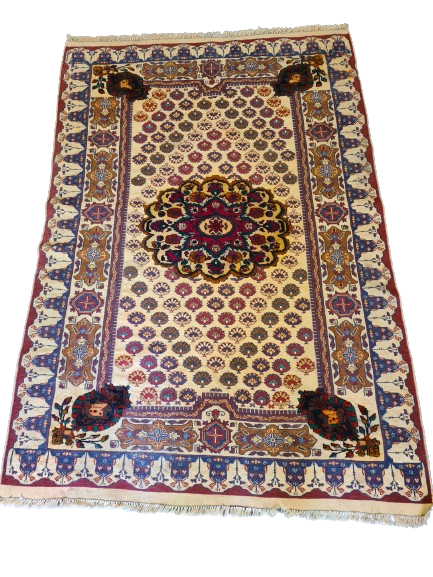Wertvoller und Seltener Handgeknüpfter Orientteppich – Persischer Sumak Kelim Sammler Teppich 189x136cm