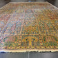 Feiner Teppich aus Kaschmir Handgeknüpfter Feldergarten 270x187cm