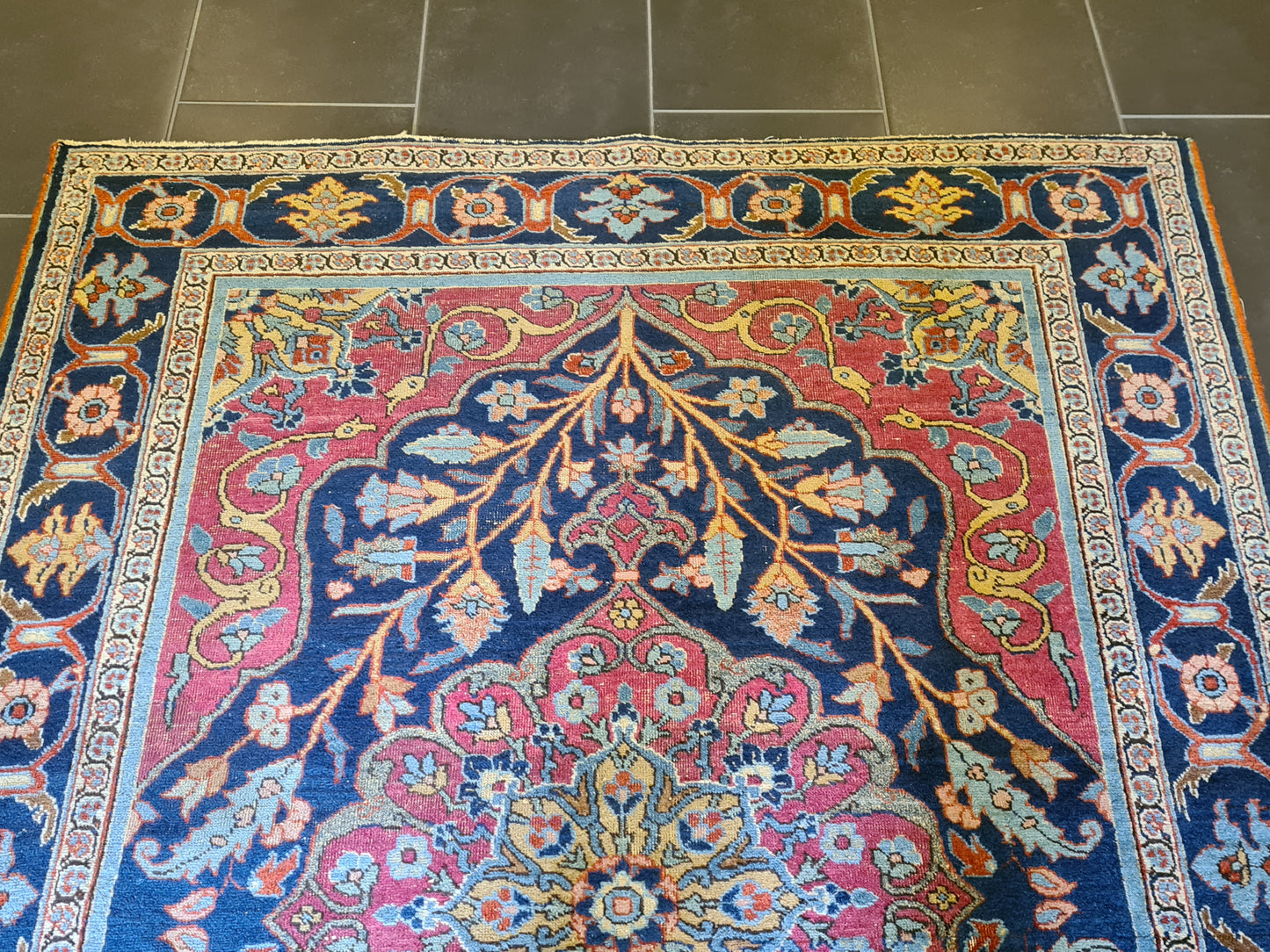 Antiker Seltener Tabriz-Teppich – Handgeknüpfter Perser Orientteppich 191x138cm