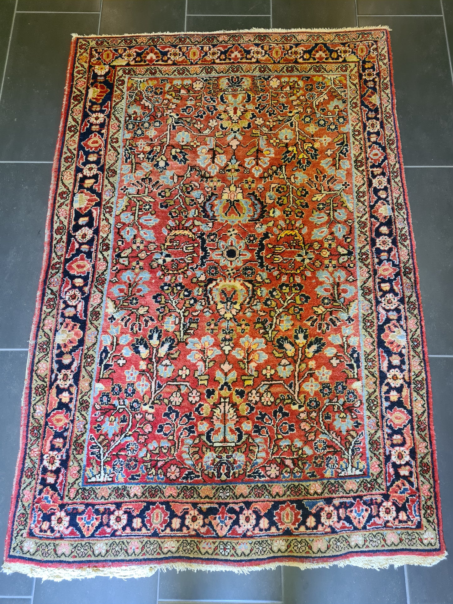 Sarough Teppich Handgeknüpfter Perser Teppich Orientteppich 165x111