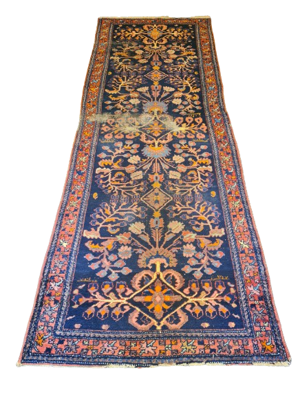 Antiker Wertvoller Perser Teppich – Handgeknüpfter Lillian Läufer 305x111cm