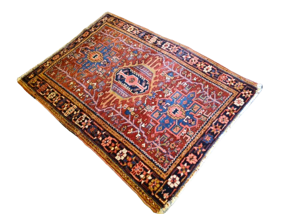 Antiker Heris Karadja Perser Teppich Sammlerstück 137x95cm