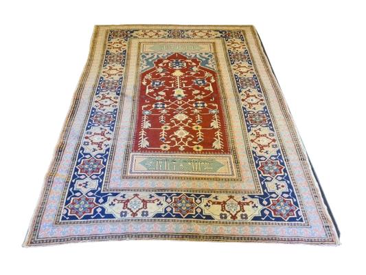 Antiker Teppich Gebetsteppich – Handgeknüpfter Wertvoller Kayseri Sammlerstück 168x123cm