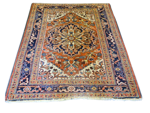 Antiker Heris Sammlerstück Teppich – Wertvoller Perser Teppich 140x120cm