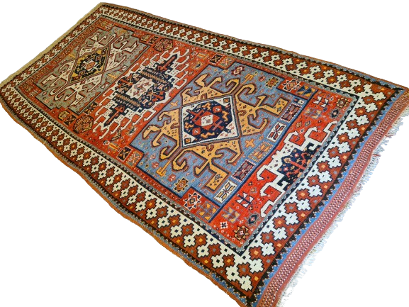 Antiker Kasak Sammlerstück Teppich – Wertvoller Läufer 297x140cm